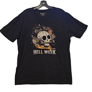 Orangetheory Fitness Mens Hell Week 2020 Skull Barbell Graphic T-Shirt Black XL